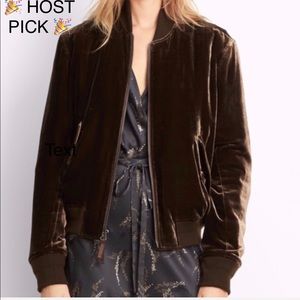 NEW Vince Velvet Bomber Jacket